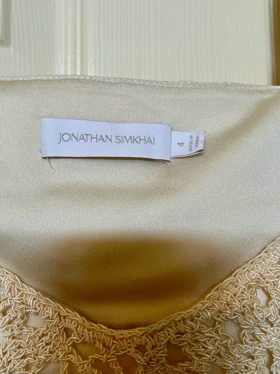 Jonathan Simkhai Ivory Crochet Bodice Slip - Picture 9 of 13